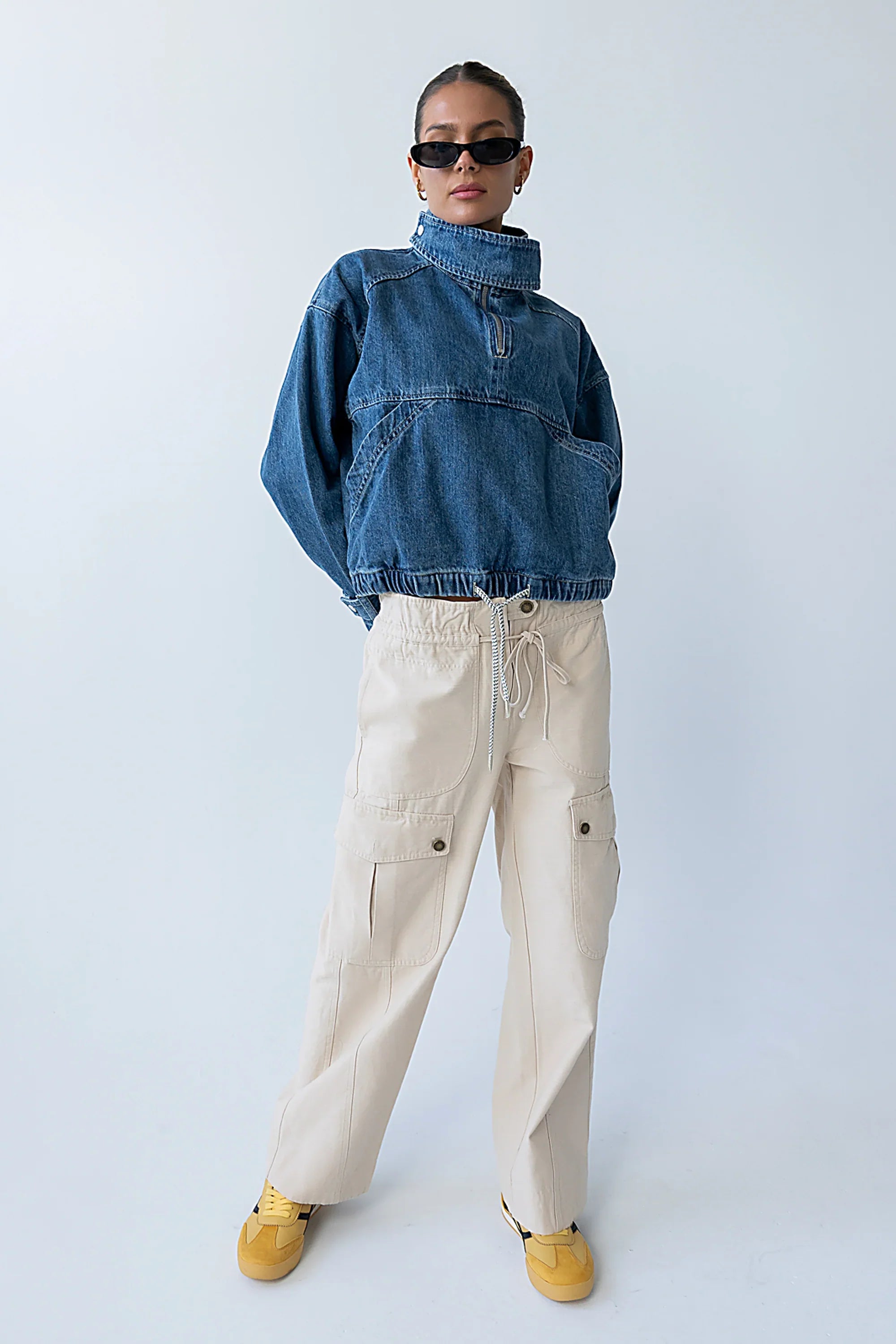 Kirsty Straight Leg Pants in Bone