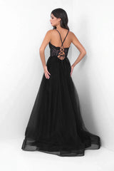 Dani Gown Black Lace Tulle A line Dress