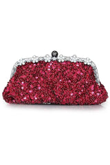 Sequin With Crystal Rhinestone Chain Shoulder Bags
