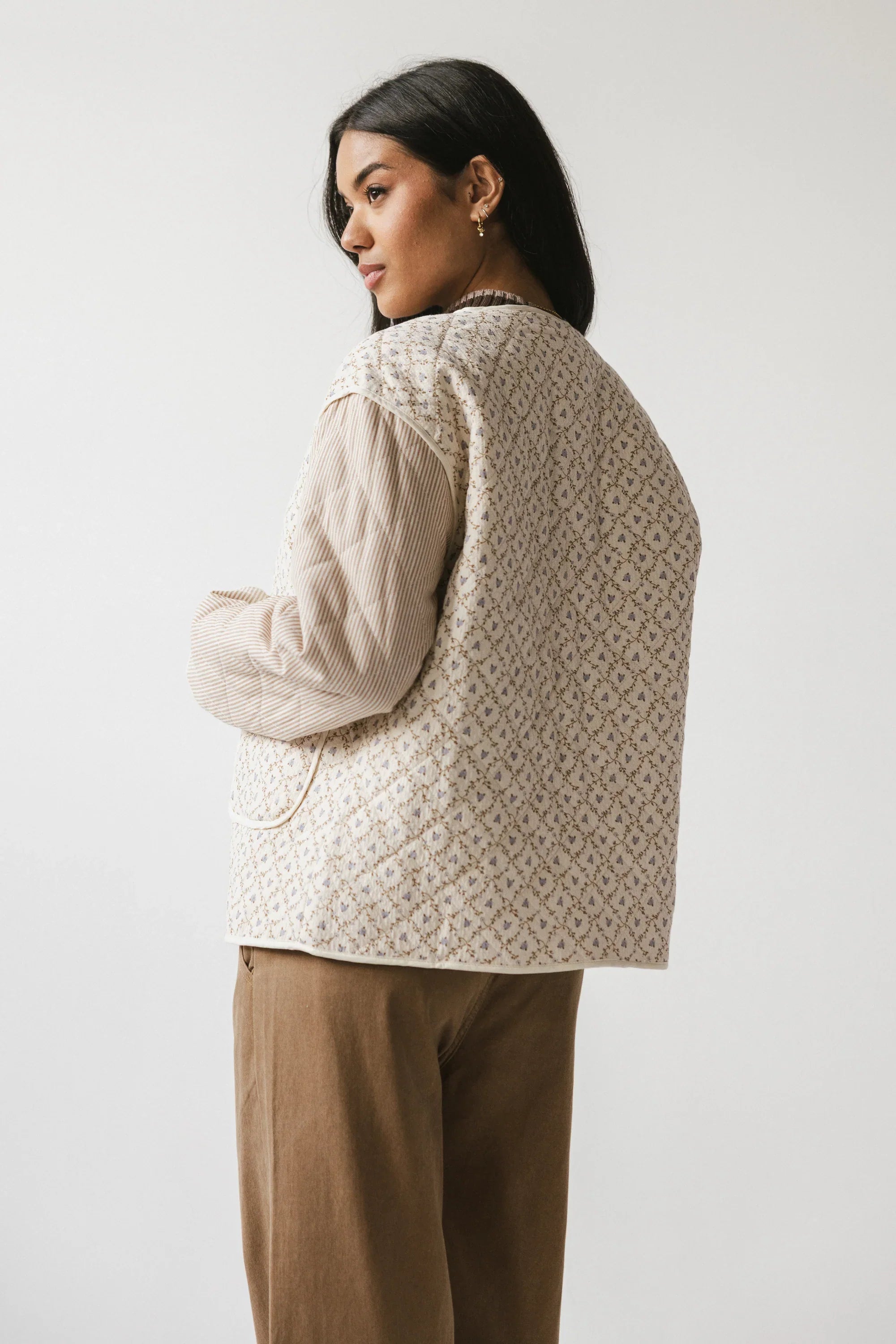 Lucas Quilted Jacket in Latte
