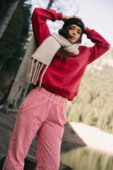Aspen Ski Camp Crewneck in Red