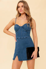 WAYLAND LOVE DENIM SKORT ROMPER