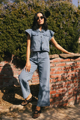 Jennie Denim Striped Wide Leg Jeans FINAL SALE