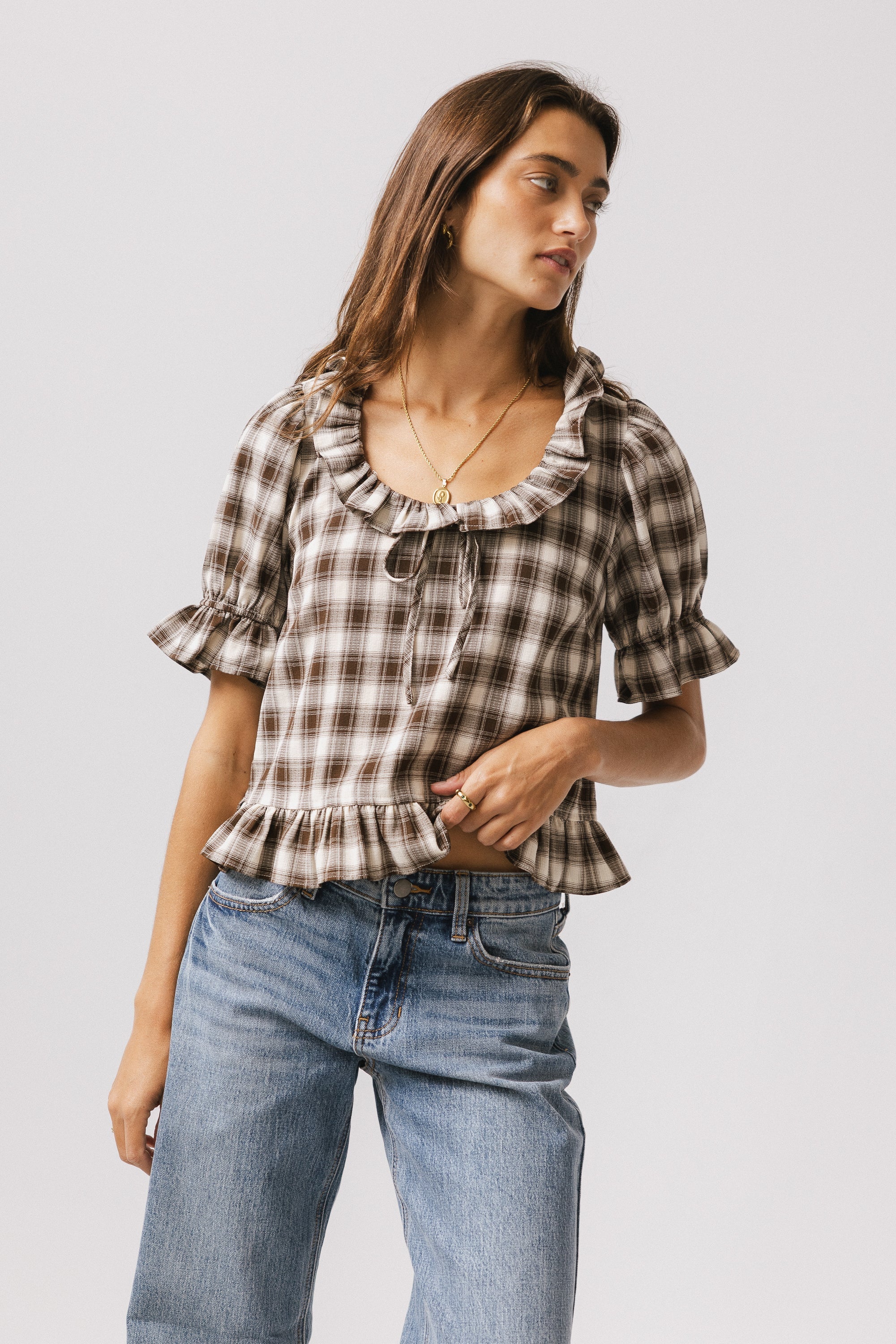 Liam Plaid Blouse