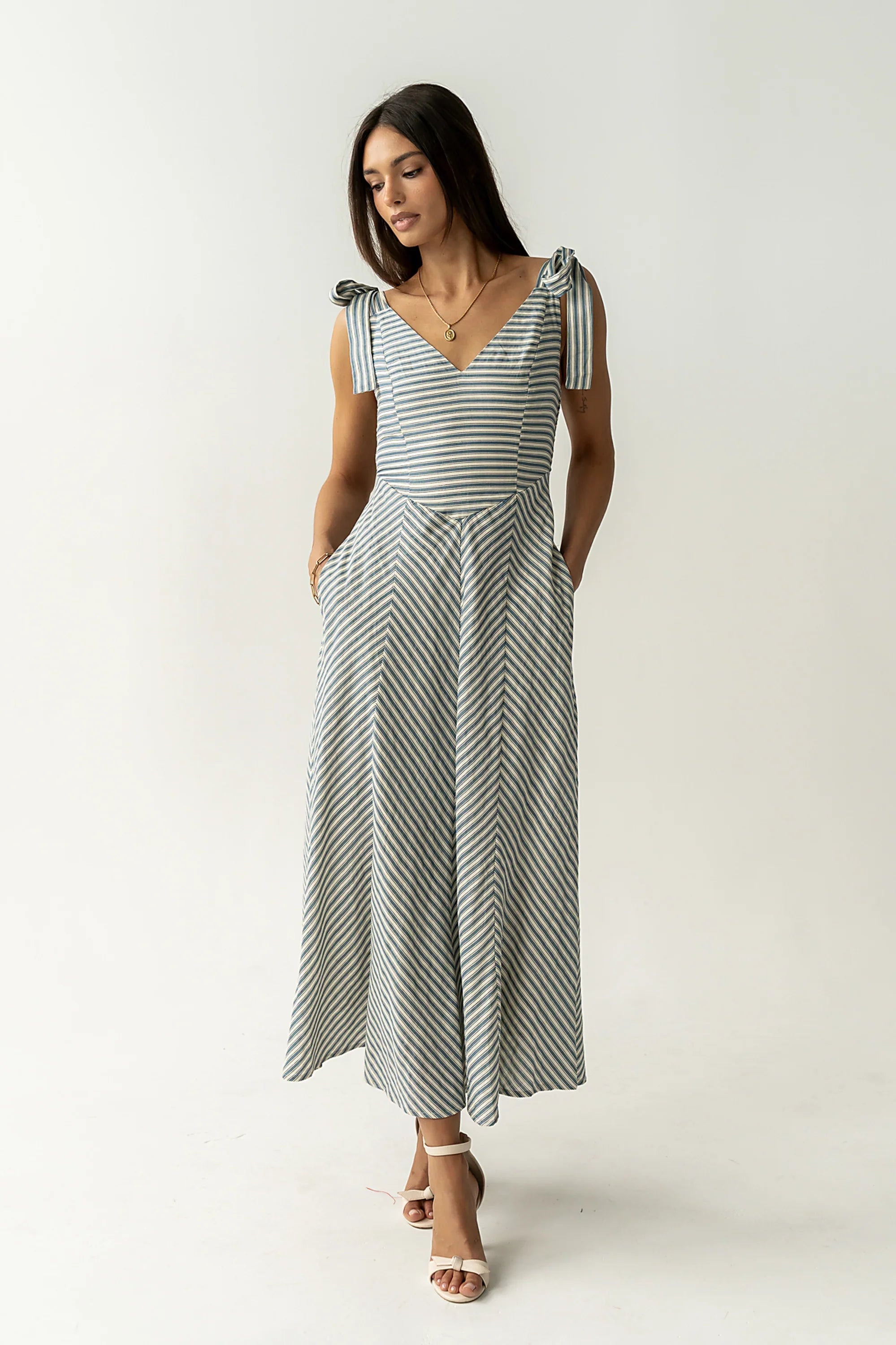 Michelle Striped Maxi Dress