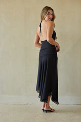 Cora Mesh Halter Midi Dress