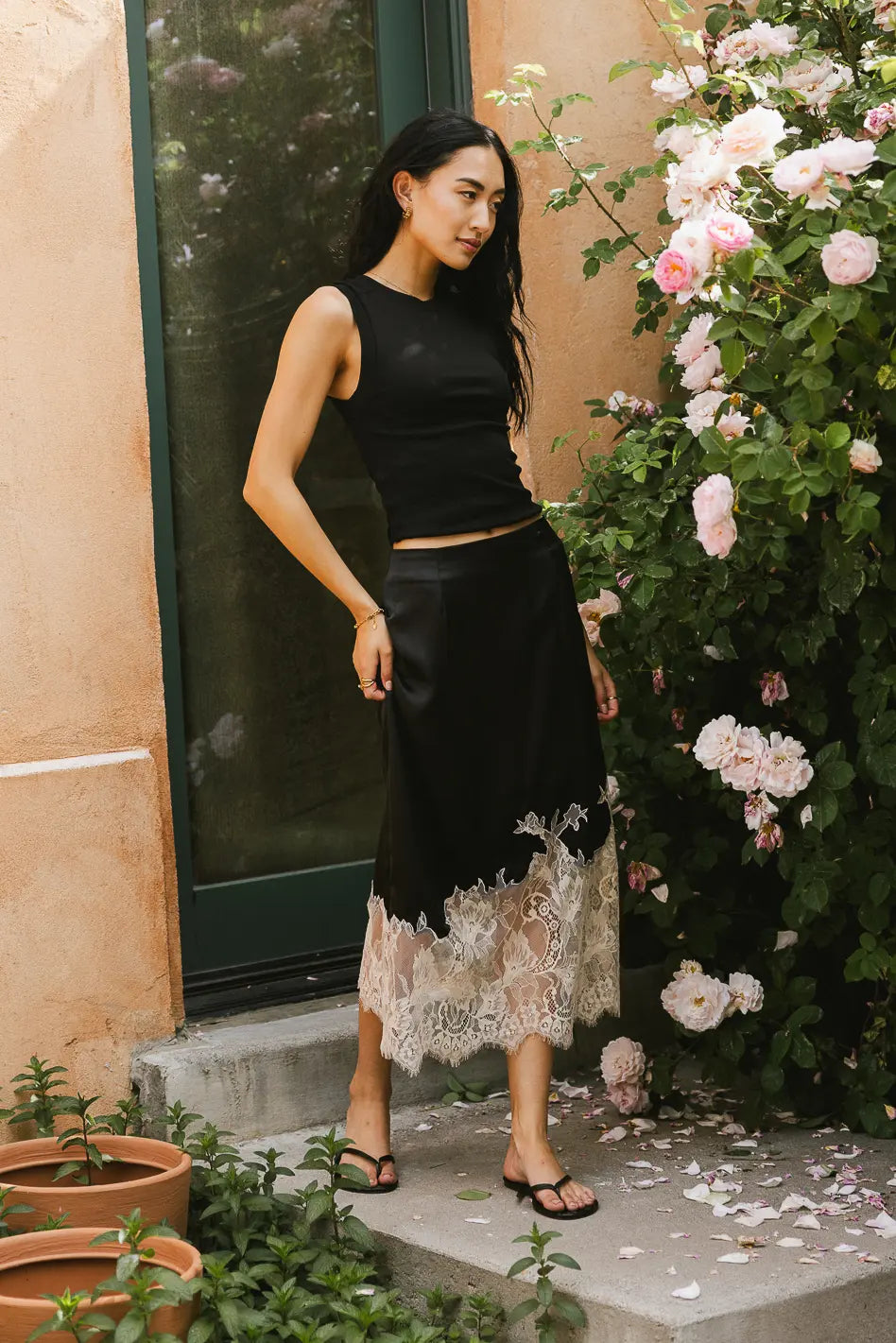 Frankie Asymmetrical Skirt in Black FINAL SALE