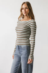 Petra Striped Sweater in Blue FINAL SALE
