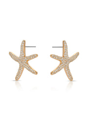 Pavè Starfish Earrings