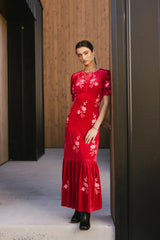 Ratana Velvet Floral Maxi Dress FINAL SALE