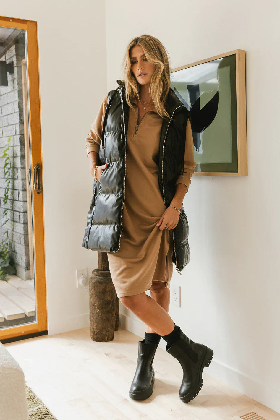 Layla Puffer Vest in Black FINAL SALE