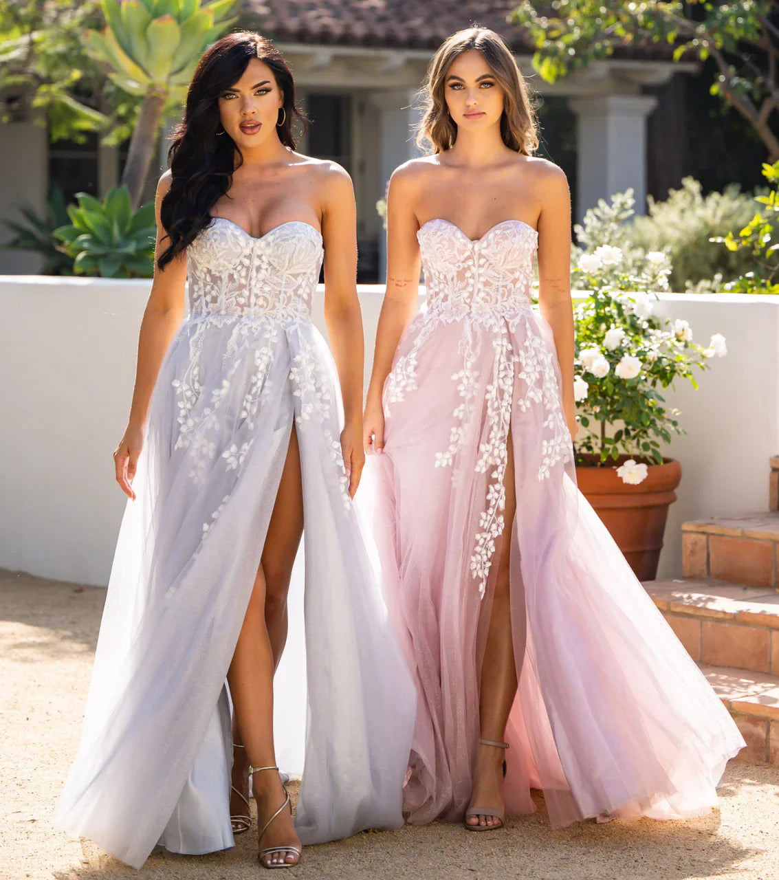 SOLAINE GOWN MAUVE STRAPLESS BUSTIER CORSET A LINE DRESS