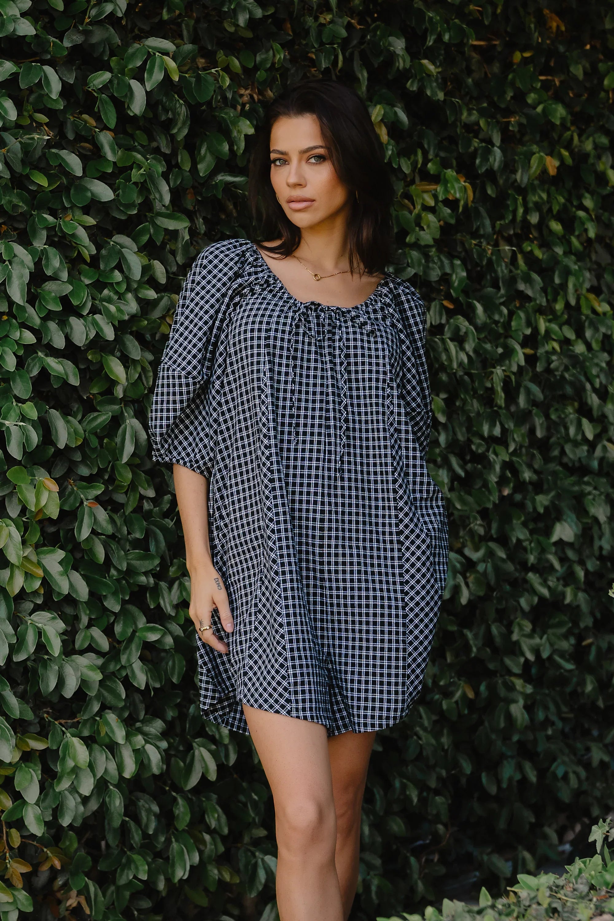 Janika Plaid Romper