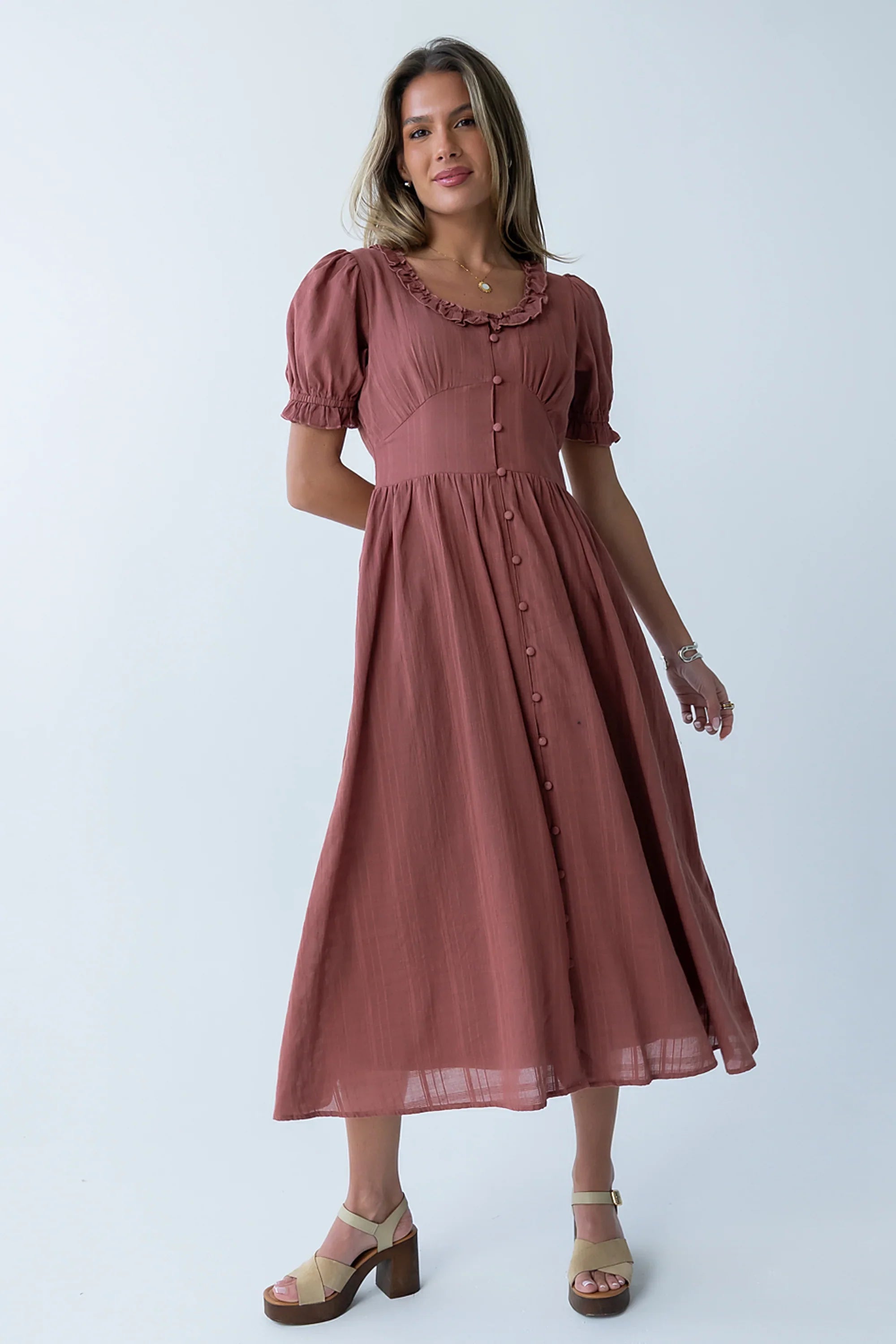 Demi Maxi Dress in Marsala