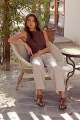 Griffin Knit Tank Top in Wine FINAL SALE