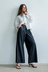 Joey Pleated Pants in Black