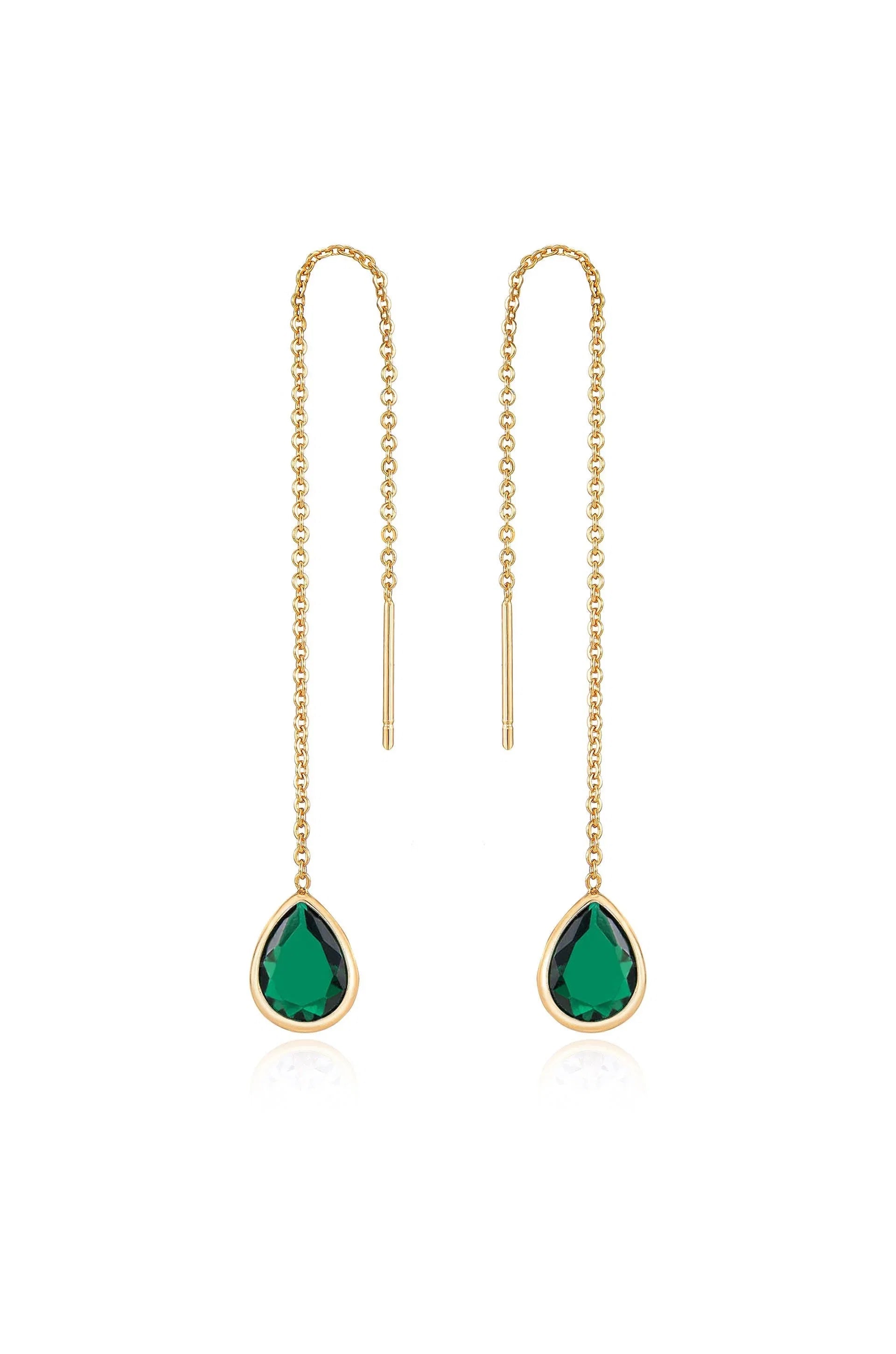 Barely There Chain and Crystal Dangle Earrings