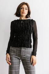 Marie Sheer Top in Black FINAL SALE
