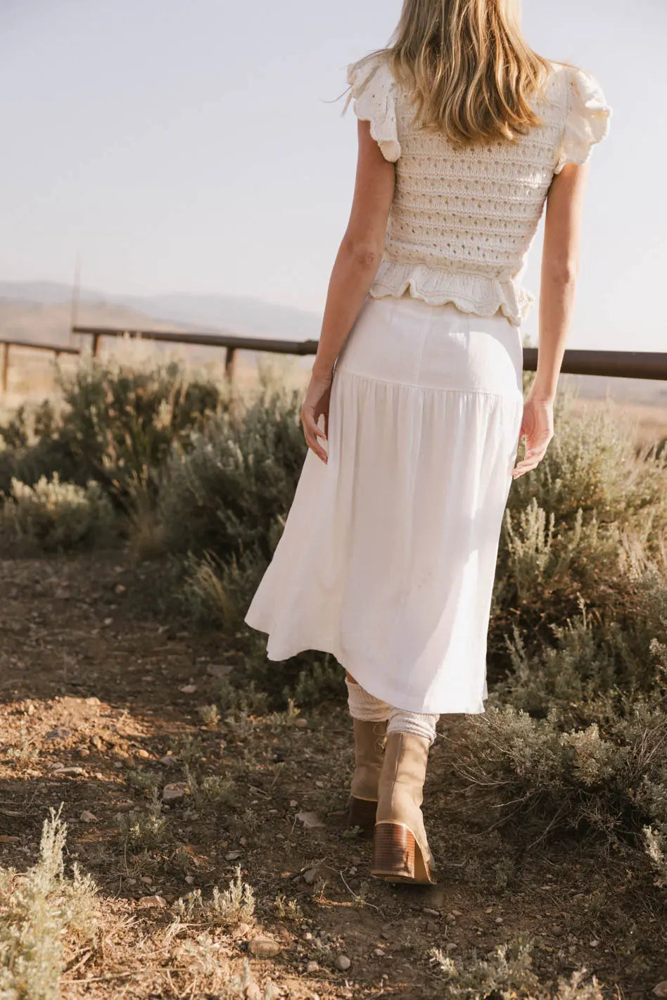 Luella Denim Midi Skirt FINAL SALE
