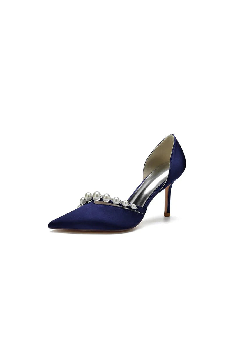 Cocktail Pointed Toe Pearl Heels