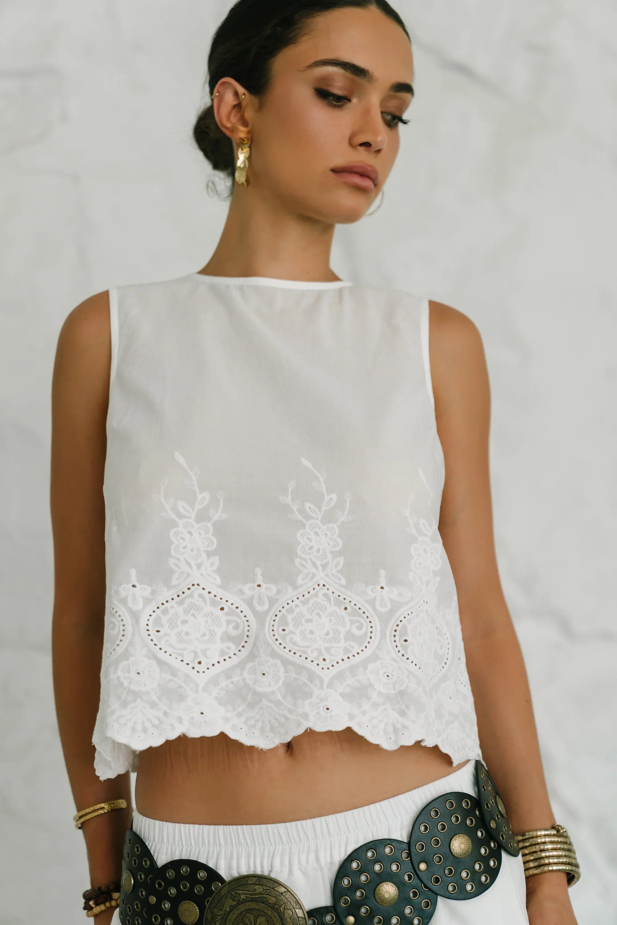 Miley Embroidered Tank Top