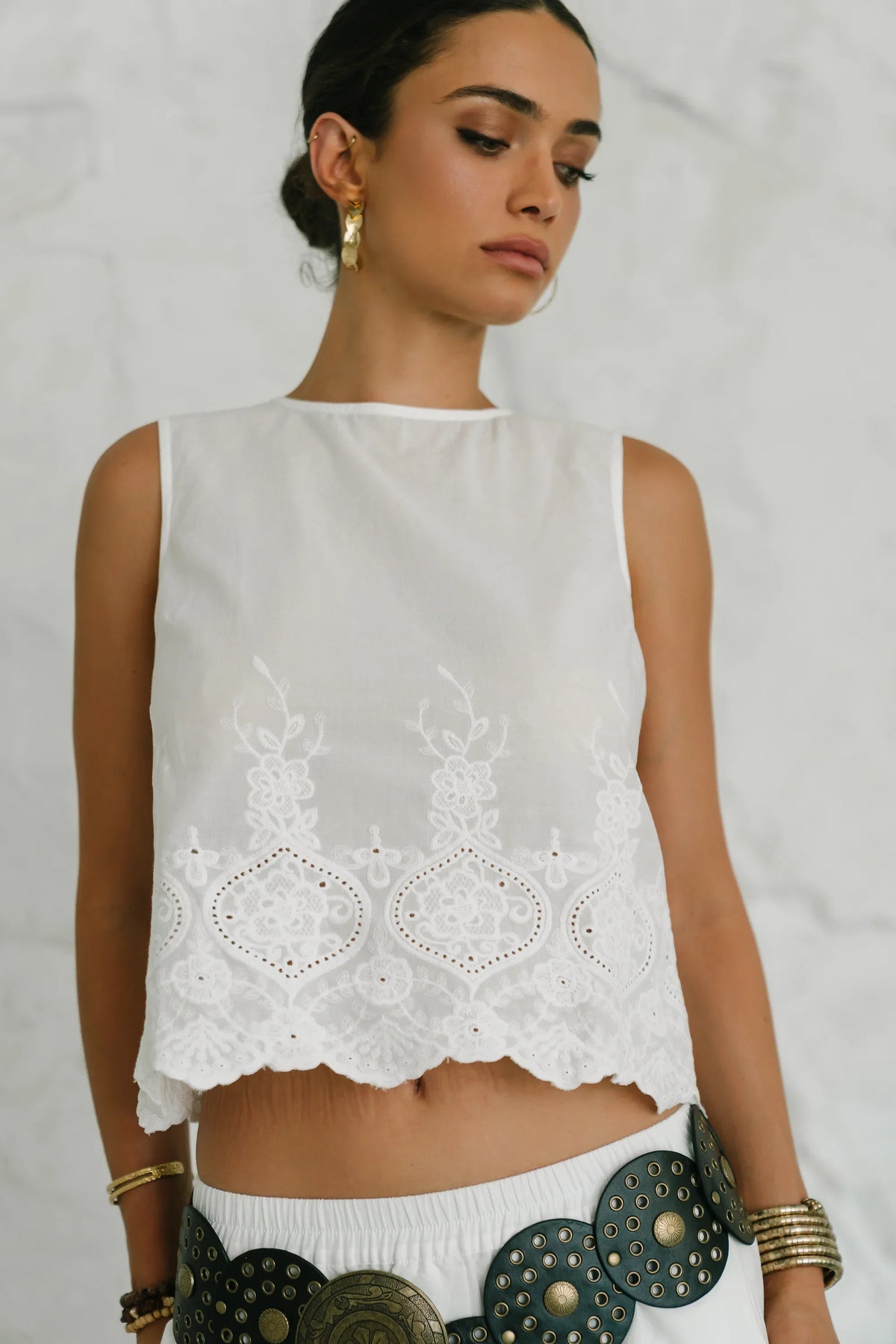 Miley Embroidered Tank Top