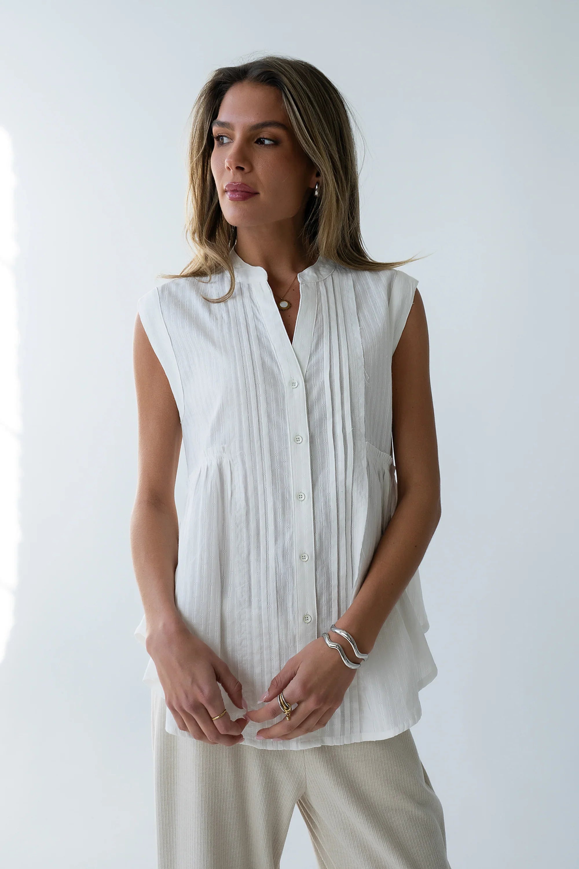 Halle Pleated Top