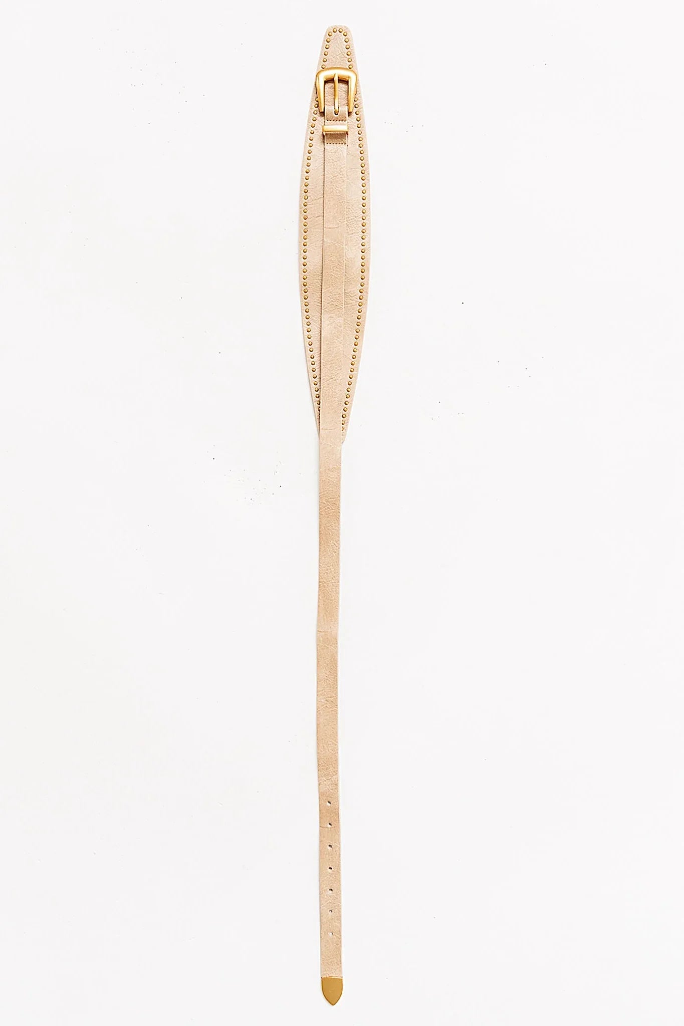 Jaylen Leather Sash Belt in Bone
