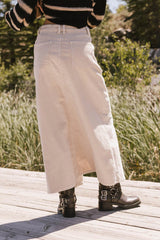Sambria Corduroy Skirt in Khaki FINAL SALE