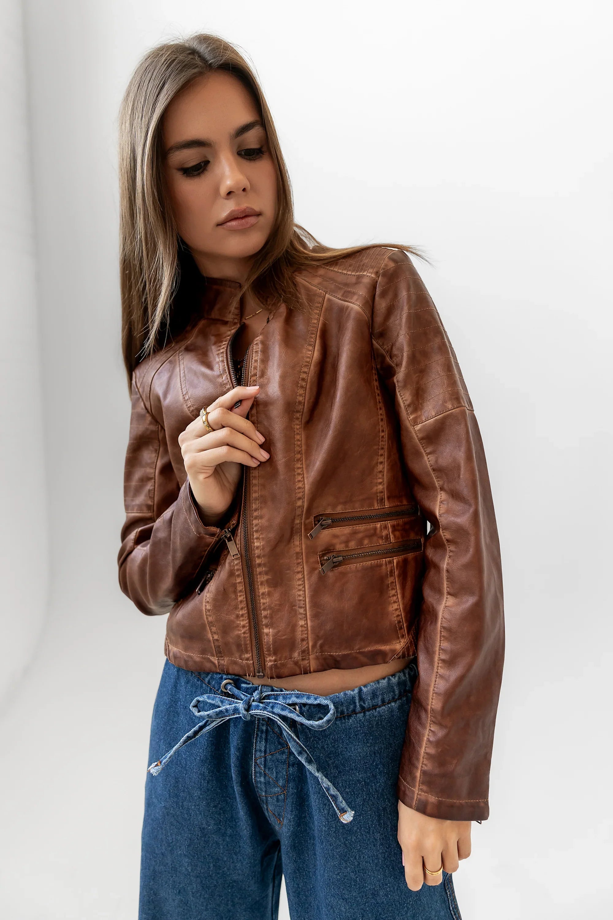 Kace Vegan Leather Jacket