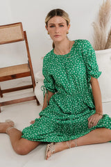 Marlee Midi Dress in Green FINAL SALE