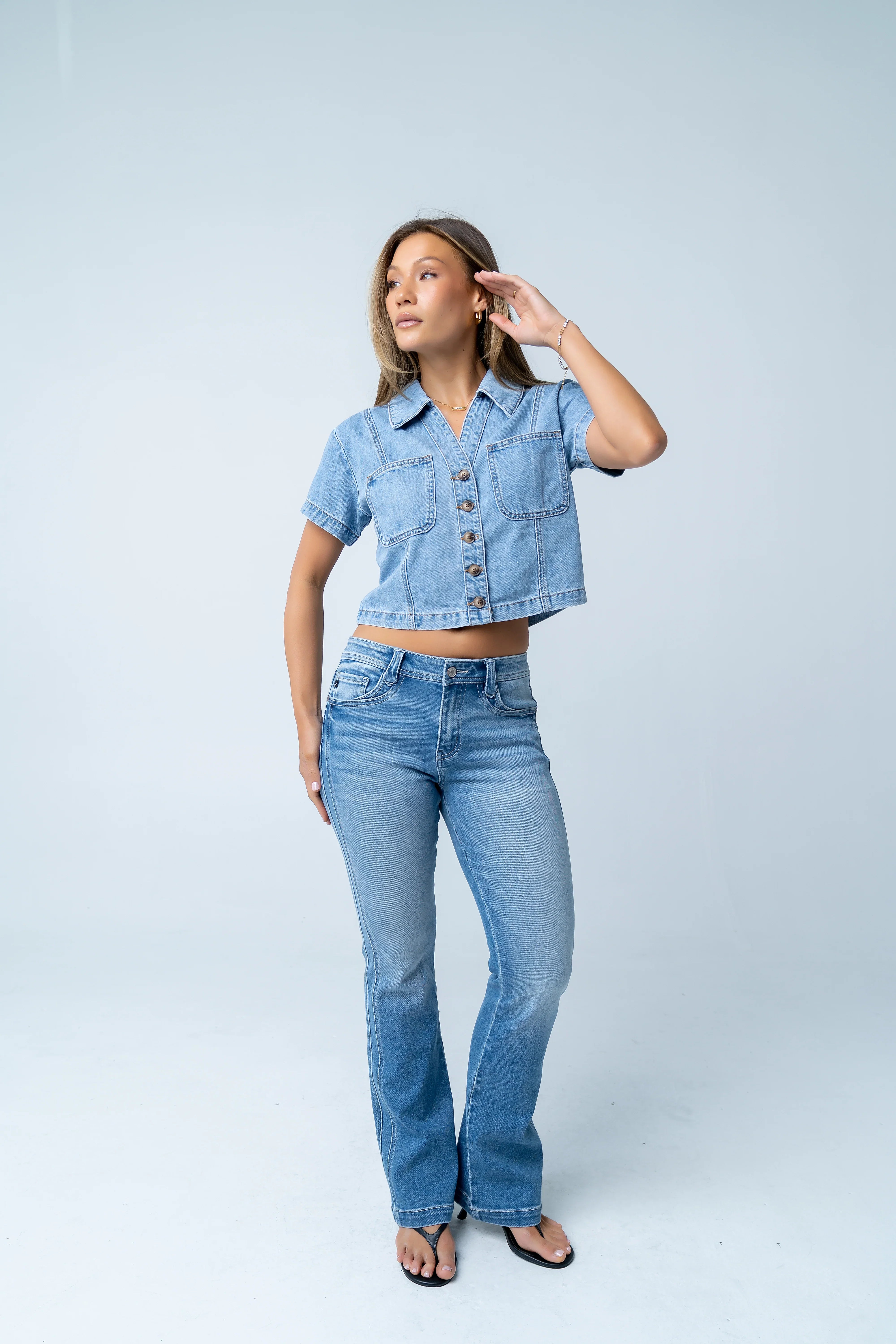 Masha Denim Button Up
