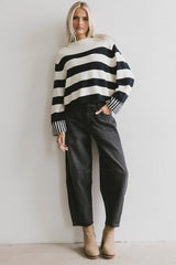 Helena Striped Sweater in Black FINAL SALE