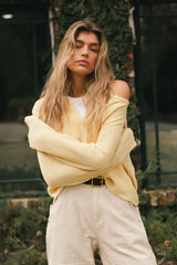 Azuline Knit Cardigan in Yellow FINAL SALE
