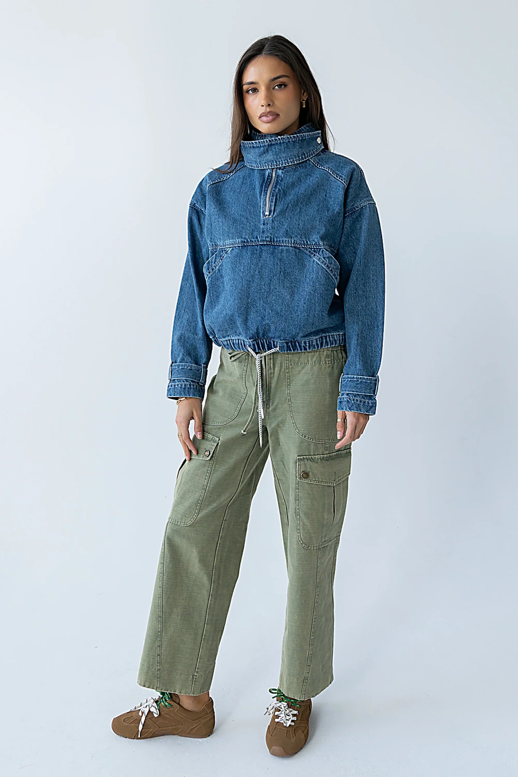 Kirsty Straight Leg Pants in Green