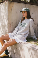 New York Crew Neck Sweater in Grey FINAL SALE