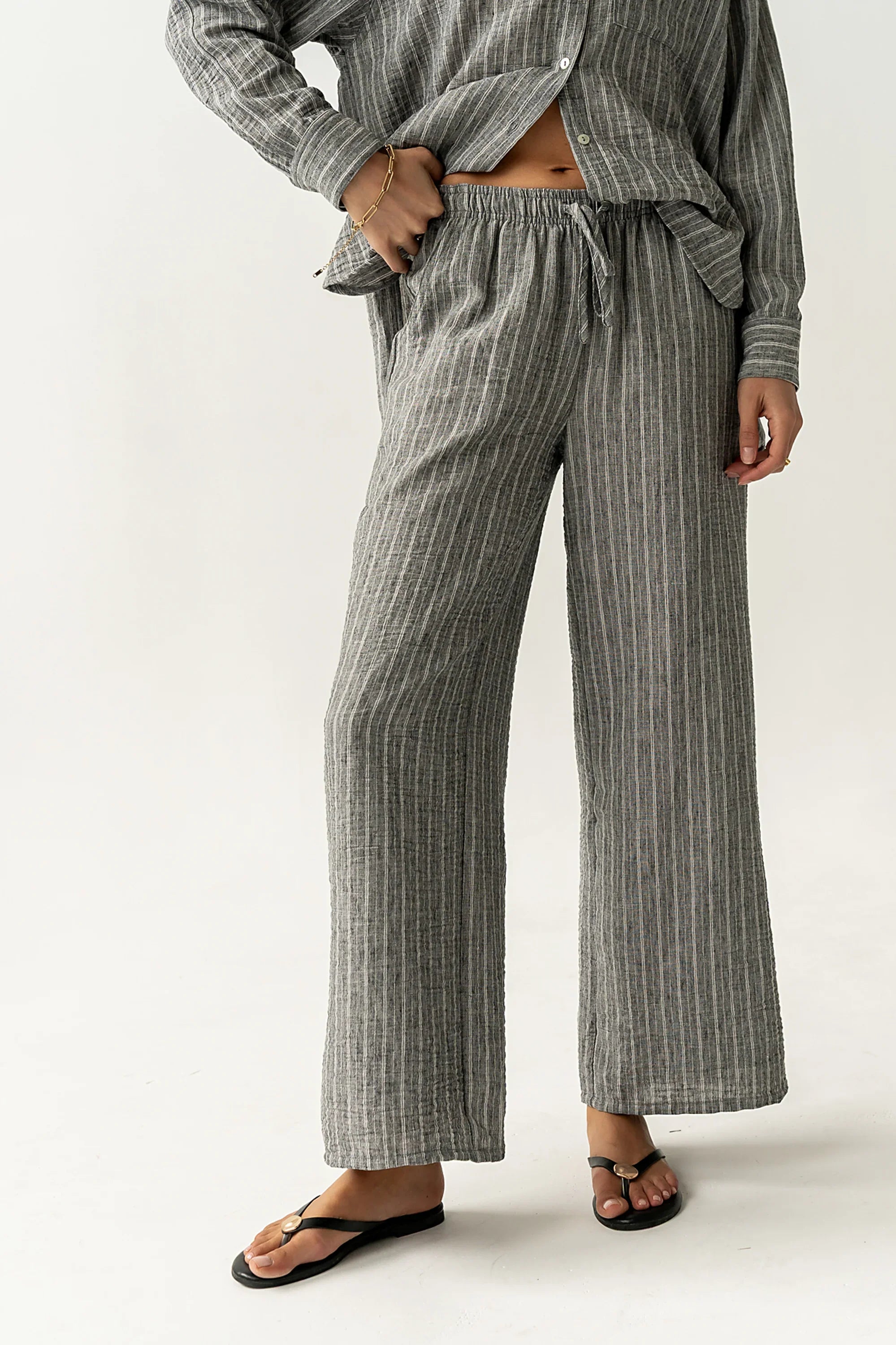 Conner Wide Leg Pants in Black