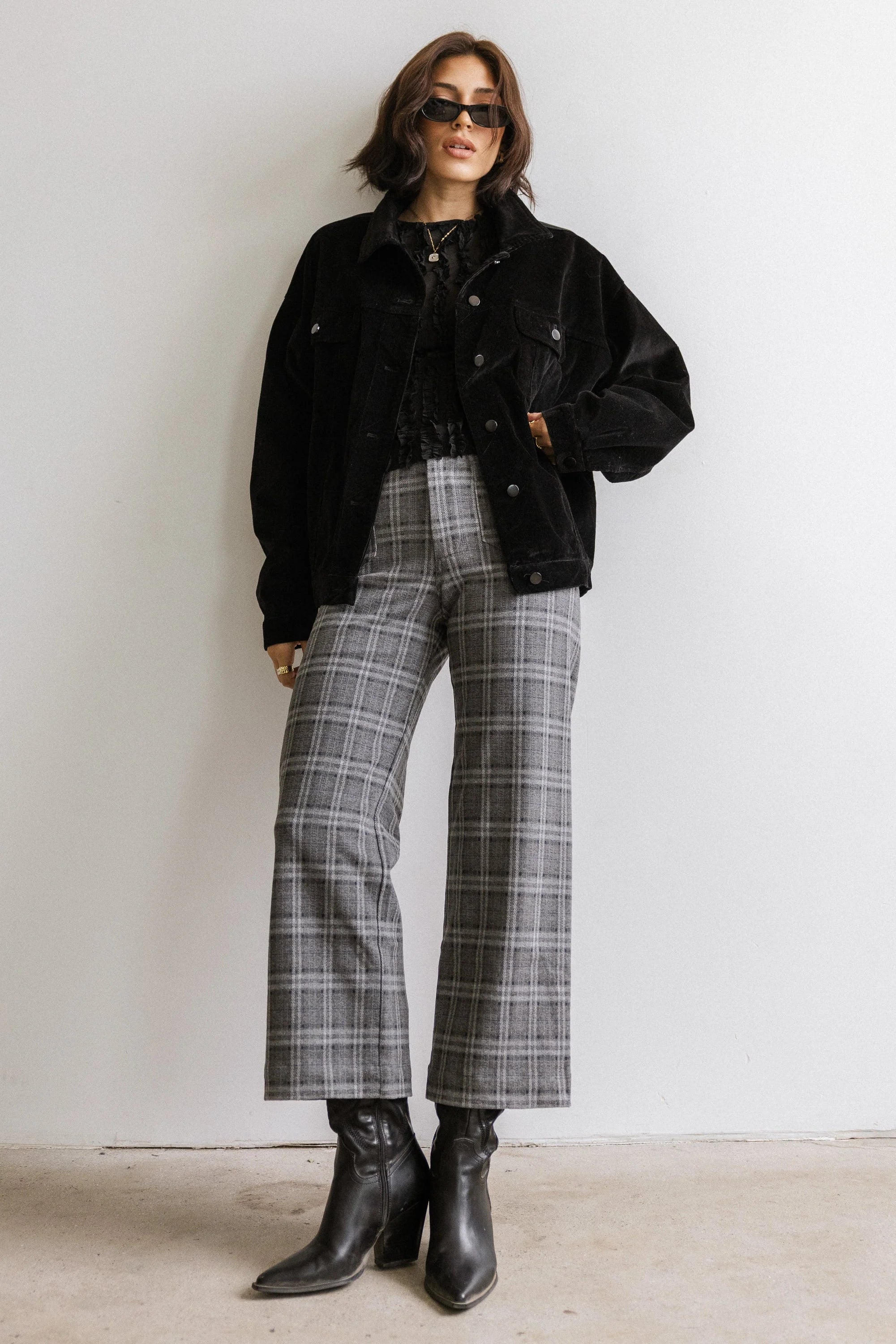Fisher Plaid Wide Leg Pants FINAL SALE