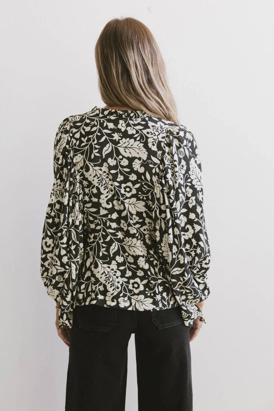 Nona Dolman Sleeve Blouse in Black FINAL SALE