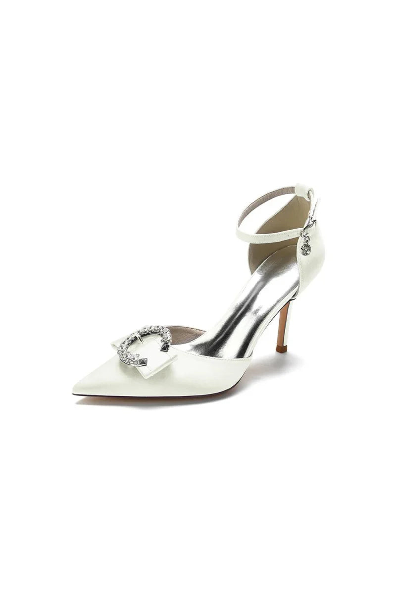 Buckle Strap Pointed Toe High Heels