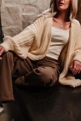 Palmer Long Cardigan in Cream FINAL SALE