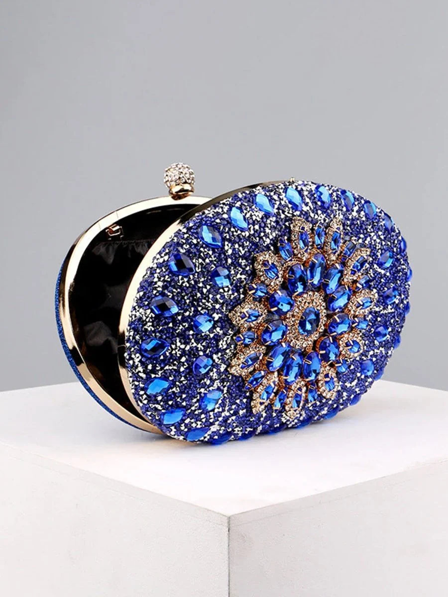 Womens All Over Crystals Sparkly Evening Clutch Bags