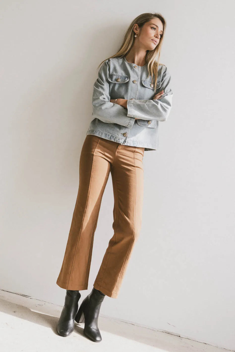 Sable Straight Leg Pants in Camel FINAL SALE