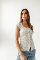 Jaynie Floral Top in Blue