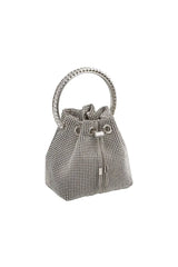 Womens Small Rhinestone Clutch Bucket Bags