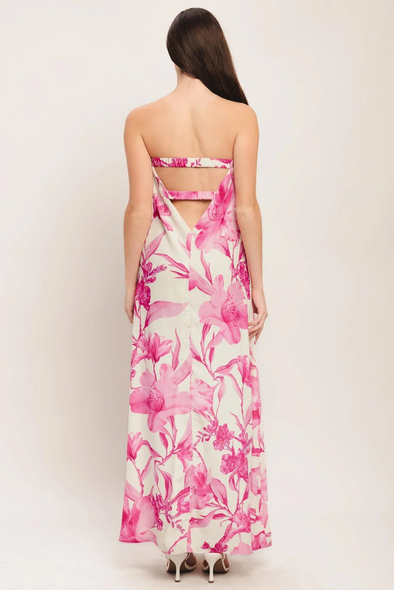 SOFT ROSE ESCAPE OPEN BACK MAXI DRESS