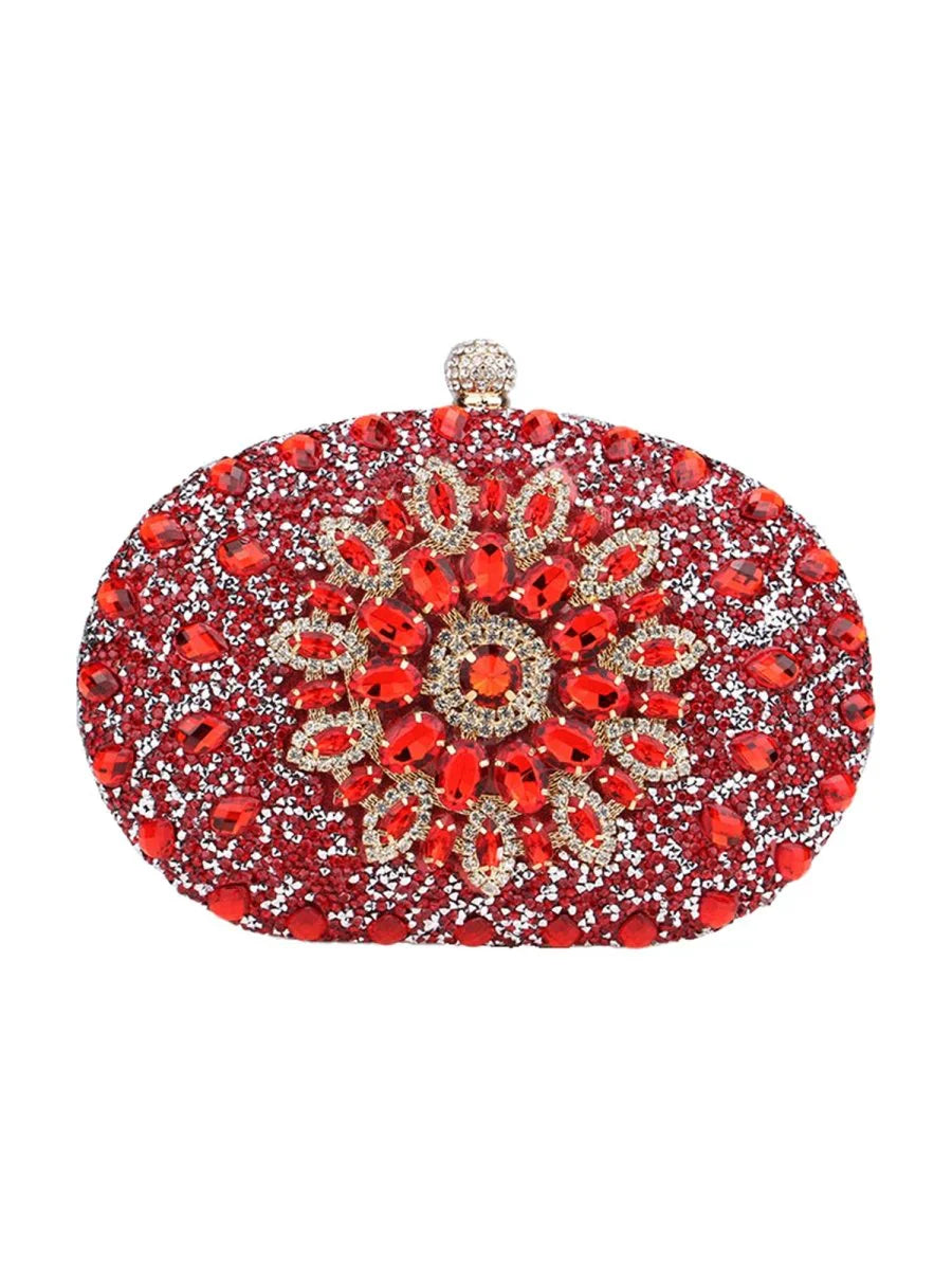 Womens All Over Crystals Sparkly Evening Clutch Bags