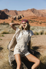 Fawn Shortalls in Ecru FINAL SALE