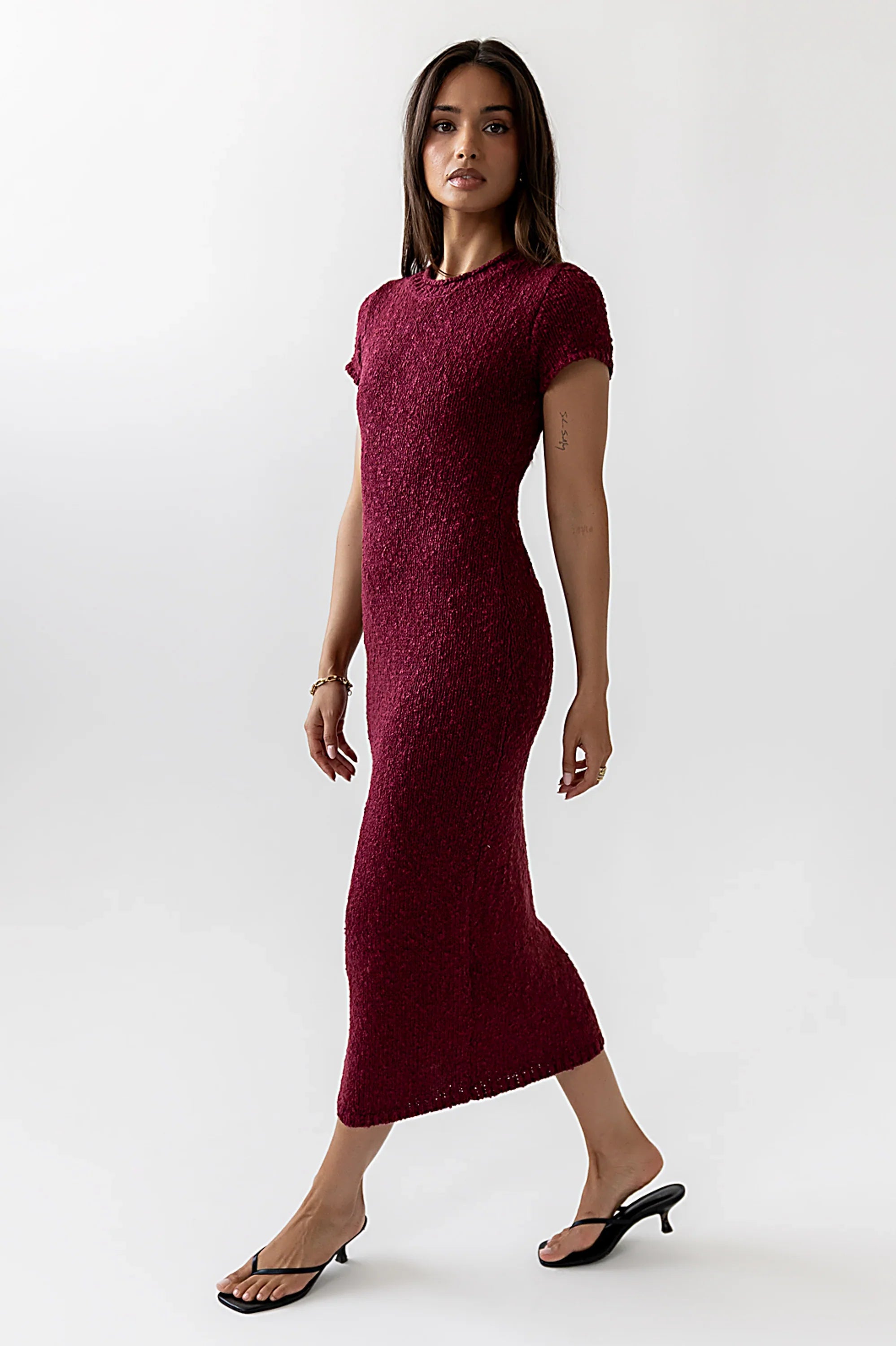 Hadley Knit Maxi Dress in Plum