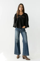 Kylee Lace Blouse in Black